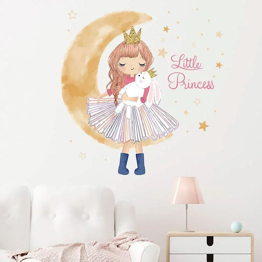 PrincesseSticker™ - Lune Beige - Boutique ti - Kidou