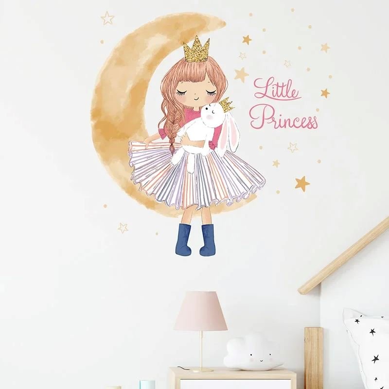 PrincesseSticker™ - Lune Beige - Boutique ti - Kidou