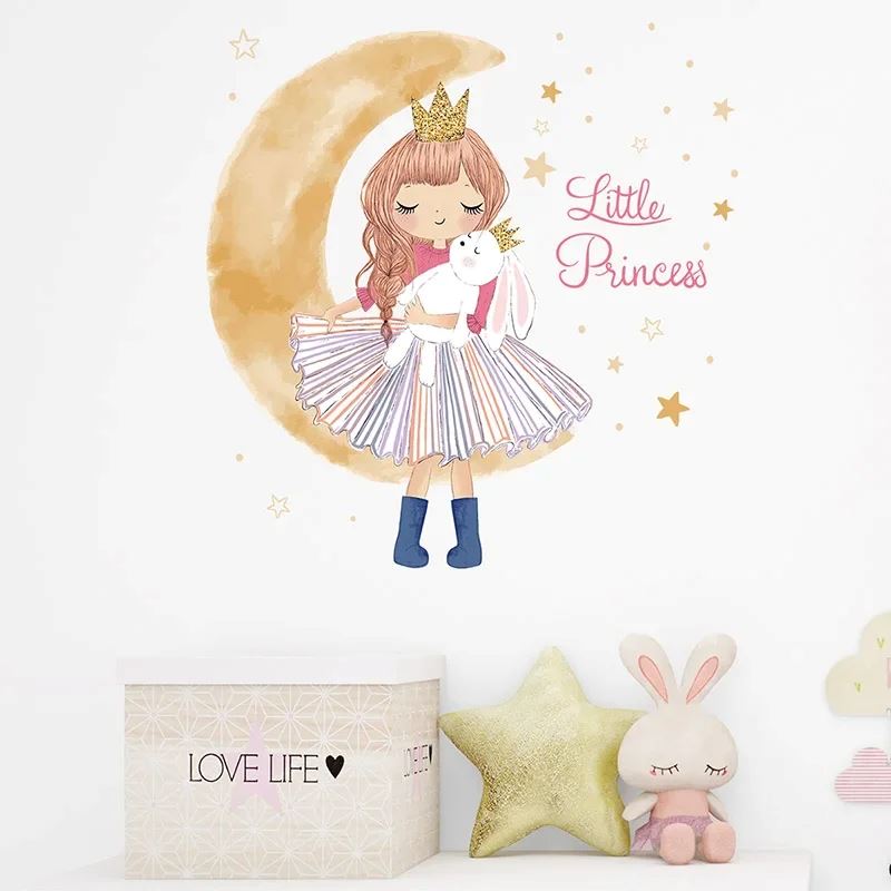 PrincesseSticker™ - Lune Beige - Boutique ti - Kidou