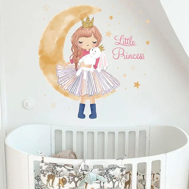 PrincesseSticker™ - Lune Beige - Boutique ti - Kidou