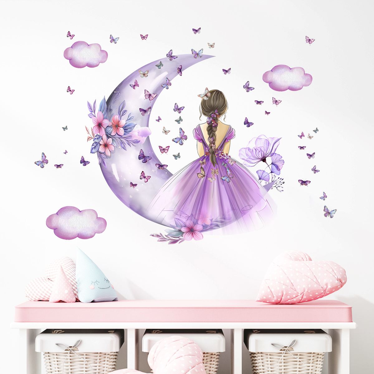 PrincesseSticker™ - Lune Mauve - Boutique ti - Kidou