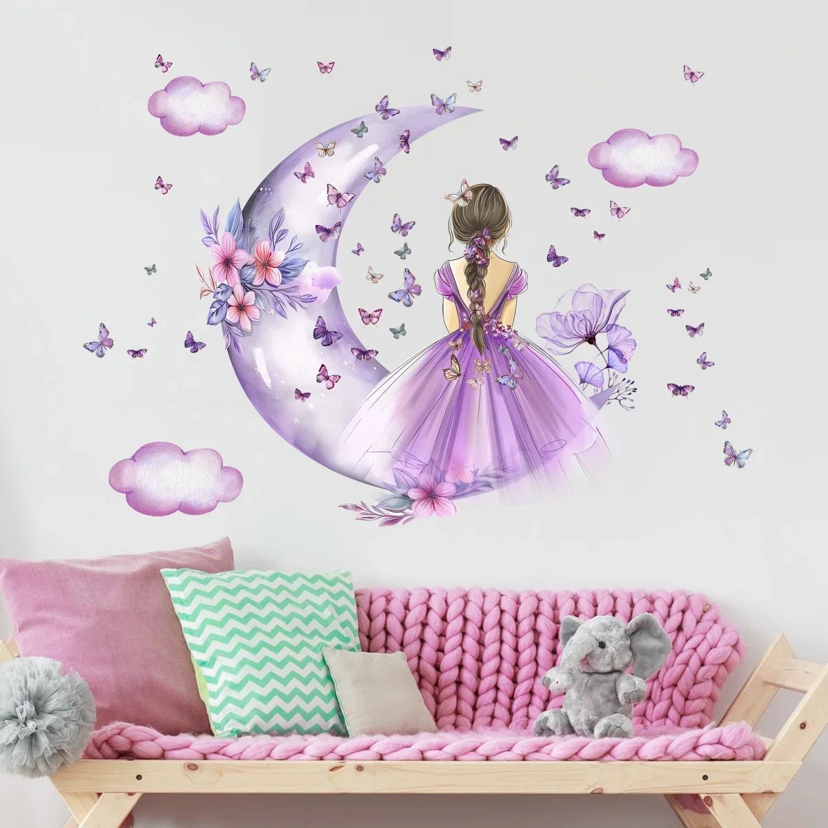 PrincesseSticker™ - Lune Mauve - Boutique ti - Kidou