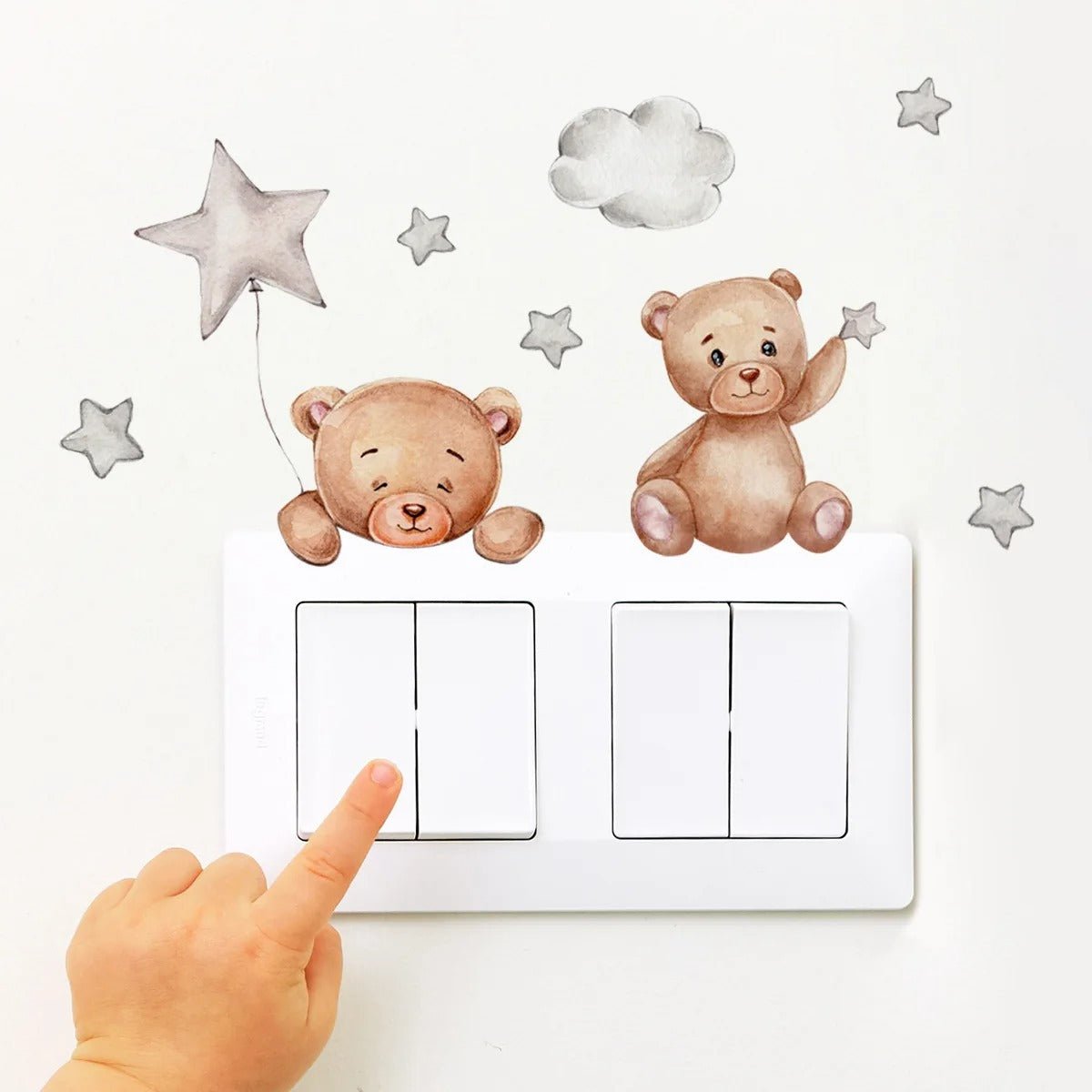 Stickers pour Interrupteur - Petits Oursons - Boutique ti - Kidou