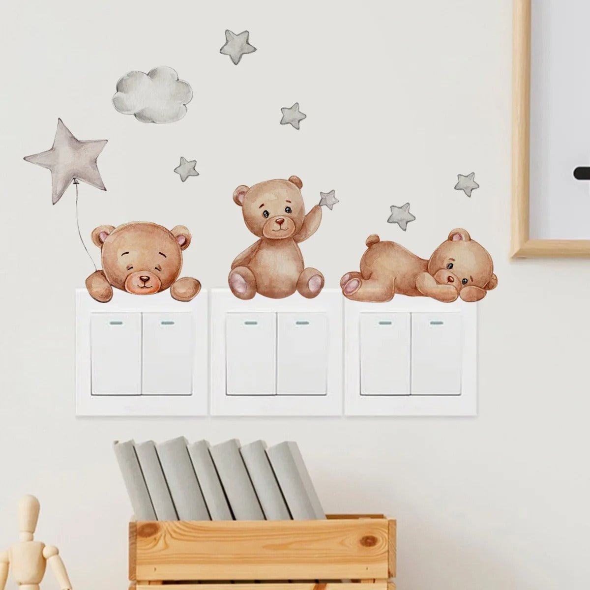 Stickers pour Interrupteur - Petits Oursons - Boutique ti - Kidou